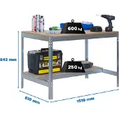 Simon Rack Simonwork (bancos De Trabajo) Bt0 Metaalplank 842x1510x610 Mm