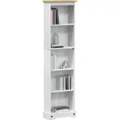 vidaXL Boekenkast 46 x 20 x 170 cm Massief grenenhout Wit