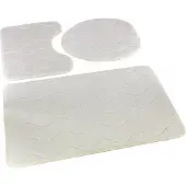 Euromat Badkamermat Sumba Ecru Antislip Set 3 Delig