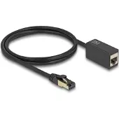 DeLOCK netwerkkabel, verlengkabel, RJ45-connector naar RJ45-connector, Cat.8.1, S/FTP, 1 meter, zwart.Cat8.1, S/FTP (S-STP), RJ-45, RJ-45, zwart
