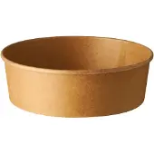 Papstar Pure wegwerpsaladekom, 500 ml, Ø 150 x H 46 mm, composteerbaar, karton, bruin, 50 stuks
