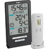 TFA-Dostmann Funk-Thermometer XENA HOME 30.3074.10 Draadloze thermometer digitaal Antraciet