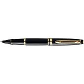 Waterman Expert rollerballpen | glanzend zwart met 23-karaats gouden trim | fijne punt | zwarte inkt | geschenkverpakking