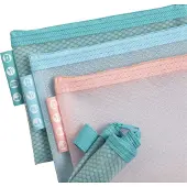 Exacompta 12x Tas met zipsluiting in soepele plastic Chromaline pastel - A6 - Geassorteerd - 37120E