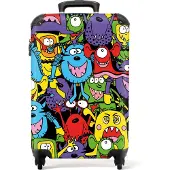 NoBoringSuitcases.com - Kindertrolley monsters - Kinder reiskoffer - 55x35x25