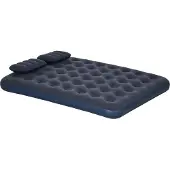 Northio Luchtbed, tweepersoons luchtmatras met handpomp en hoofdkussen, blauw, 203x152x22 cm
