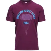 Fostex Garments - T-shirt Operation Market Garden (kleur: Maroon / maat: L)