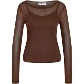 Noisy May Shirt 'NMNusa' bruin