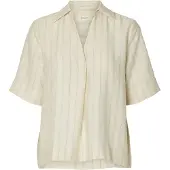 Selected Blouse crème / grijs