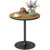 HOMCOM Dining Table MDF, Metaal 70L x 70B x 76H cm Eik