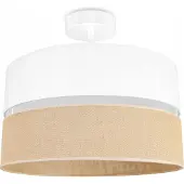 Light11 HOME Plafondlamp, lampenkap van jute, 40 cm, wit