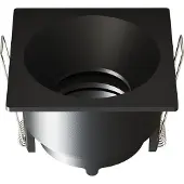 LEDVION – LED Inbouwspot Vierkant 81x81mm – Zwart – Dimbaar – Kantelbaar – GU10 – IP20