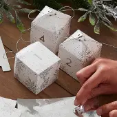 Ginger Ray DIY Advent Kalender Doosjes Zilver Wit
