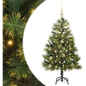 Syfax Kunstmatige Scharnier Kerstboom met Cones Groen 150 cm