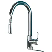 OEM Keukenmengkraan, uittrekbare spuitfunctie, modern design, chroom, zonder sensor