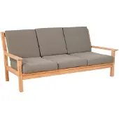 Lesli Living Outdoor Living - Loungebank teak 180cm, incl. kussen