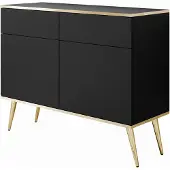 Lookway Tweedeurs dressoir OXFORD KSZ107 met lades, zwart