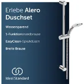 Ideal standard Alero douchecombinatie met douchestang, waterbesparend – Chroom