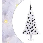 Syfax Kunstkerstboom met 150 LED Wit 120 cm PVC en Staal
