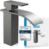 Bächlein Wastafelkraan Tamina waterval-design - Antraciet