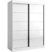 Mzm24 Schuifdeurkast Como 2D 150, wit (Lacobel)