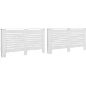 vidaXL Radiatoromsluitingen, 2 stuks, wit, 152 x 19 x 81,5 cm, MDF