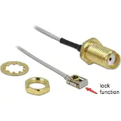 DeLOCK MHF I LK (v) - SMA (v) kabel - Micro Coax (1,13 mm) - 50 Ohm / grijs - 0,20 meter