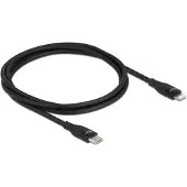 DeLOCK Data and charging cable USB Type-C to Lightning for iPhone, iPad and iPod black 1 m MFi