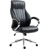 BellaFurn Luxe kantoel stoel, echt leer – Kantoel – ergonomisch comfort en wiegfunctie