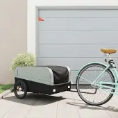 Prolenta Maison Exclusive - Fietsaanhanger, zwart en grijs, 45 kg, staal