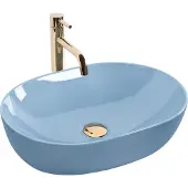 REA Opzetwastafel Lisa L.blue Shiny