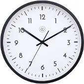 NXt - 7369ZW - Wandklok - 30cm - zwart - Easy Big