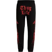 Thug Life Sportbroek 'Ink' rood / zwart