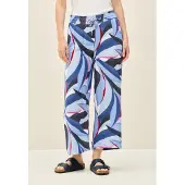 Cecil Dames 7/8 twill broek met structuur - Blauw - XL