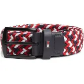 Tommy Hilfiger Riem 'DENTON 3.5' navy / rood / wit