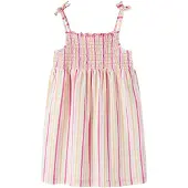 Name it Jurk 'NMFFILUAZ' mandarijn / pink / rosé / wit