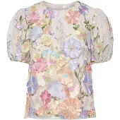 Y.A.S Blouse 'YASFlowering' lichtblauw / lichtgeel / groen / sering