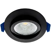 EcoDim Smart inbouwspot | RGB + 2700-6000K | Zwart | Ø 75mm | IP54 | Zigbee | 6W