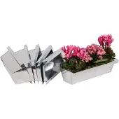 UNUS Balkonbak inzet voor europallet 38x10x9 cm zink 6 stuks