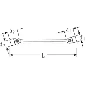 Stahlwille 29 12 X 13 43011213 Dubbele scharniersleutel 12 - 13 mm Uitvoering Inbus 1 stuk(s)