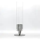 UNUS Tafelhaard tuinfakkel tafelvuur windlicht 53,5 cm glas roestvrij staal