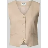 ONLY regular fit linnen gilet met bindceintuur model 'GOA'
