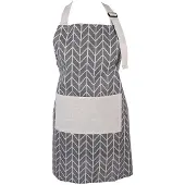 Clayre & Eef Keukenschort 69x68 cm Grijs Polyester
