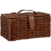 UNUS Fietsmand klein Rattan-Look weerbestendig kunststof bruin