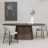 Giga Meubel Eettafel Stijn Walnoot Deens Ovaal 220cm