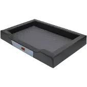 HOBBYDOG Deluxe - Hondenbed - 120x80 cm - Zwart Skai - Grafiet Matras