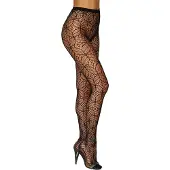 Dreamgirl Novelty Pantyhose Diamond - One Size - Black