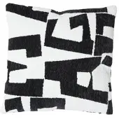 Light & Living sierkussen METRAL zwart+crème (45x45 cm)