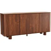 Oviala - Scandinavisch dressoir met 4 deuren L160 cm donker hout - Dario