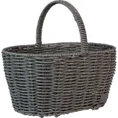UNUS Mand Rattan-look boodschappenmand 34,5x25x30cm grijs